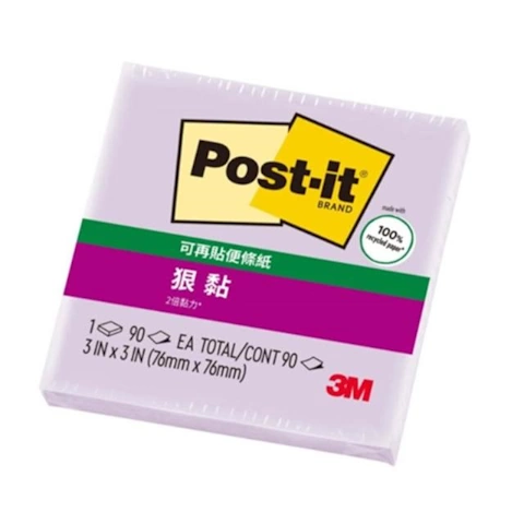 654-1SSOF淺紫3X3狠黏便條紙